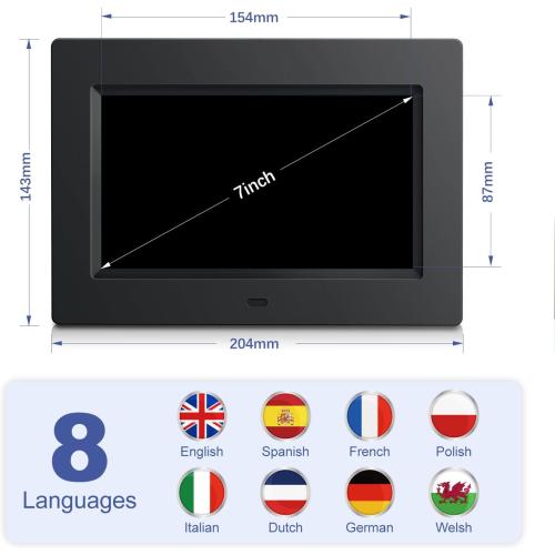 Digital Alarm Clock with Date and Day of Week for Dementia Seniors, Voice Announcement Time, Multiple Alarm Sets, Auto DST, Designed Specifically for Elderly - Black