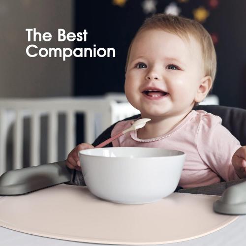 Cuddle Campus Silicone Placemat with Raised Edges for Kids,Toddlers,Babies, Non-Slip Table Setting Placemat for Dining,Come with String for Storage