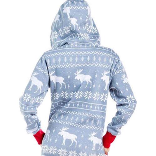 Size M ECDAHICC Women‘s Cozy Christmas Adult Onesies Hooded Pajamas Sleepwear Unisex Holiday One Piece Jumpsuit