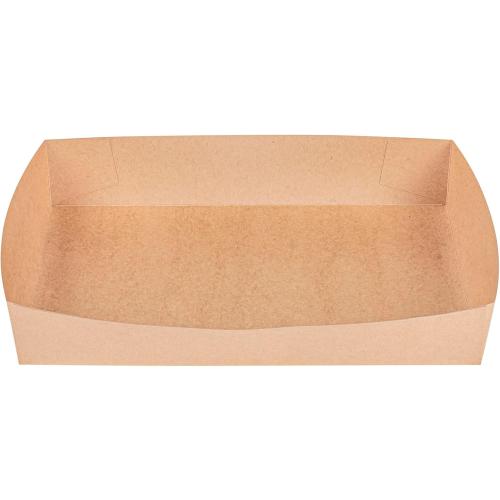 Restaurantware Kraft Paper Inserts 10 Count 13.6 x 9.3 x 2.4 Greaseproof PE Coating Freezer-Ready Disposable Sturdy Brown Paper Inserts for Take Out Food Dividers, Deli Boxes, Catering Trays