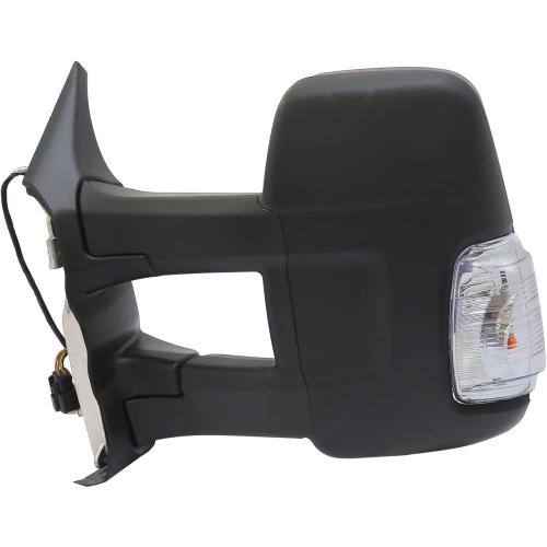 Driver Left Side Mirror Replacement Long Arm Power Mirror and Heated With Turn Signal Light Fit Ford Transit 150 250 350 from 2015-Onward