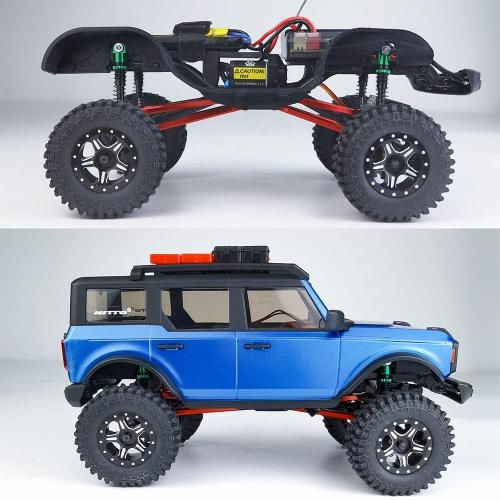RCLIONS 1/24th RC Shocks 48mm Adjustable Absorber Damper for All 1:24 Axial SCX24 Deadbolt JLU Gladiator Dodge Base Camp Bronco RC Crawler Car Upgrades