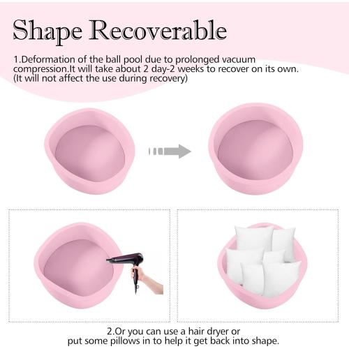 Ball Pit for Toddlers, 35.4x 11.8 Foam Ball Pits, Indoor Soft Round Baby Playpen for Children, Ideal Gift for Toddlers, Pink, (Balls not Included)