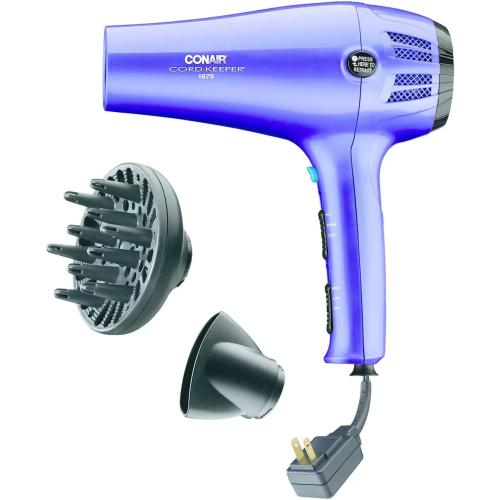Conair Ionic Cordkeeper Dryer, Purple/Blue