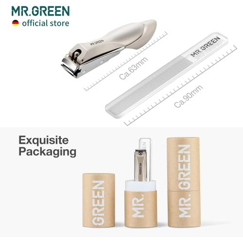 MR.GREEN Baby Safety Nail Clippers Nail Care Clippers Fingernail Cutter Newborn Baby Convenient Nail File Manicure Tools (Baby Nail Clipper Nano Glass File)‼️missing nail clipper‼️