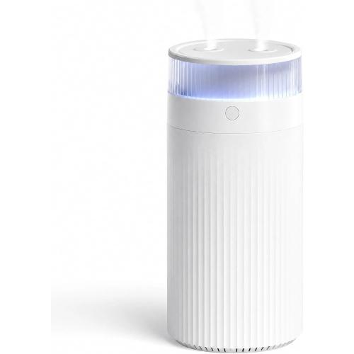 Portable Mini Humidifier 1.25L, Cool Mist for Bedroom Office Home, Auto Shut-Off, Dual Mist Modes, Night Light, Quiet Operation