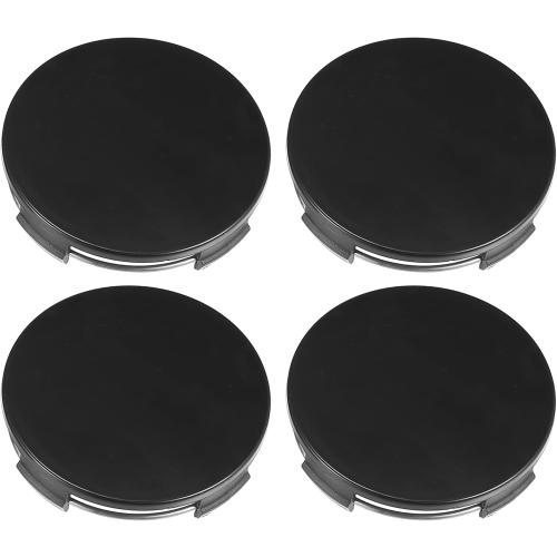X AUTOHAUX 4 Pcs Universal 65mm OD 63mm ID 4 Clips Wheel Tyre Center Hub Caps Cover Black for Auto Vehicle