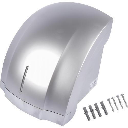 1800W Commercial Hand Dryer, Automatic Electric Hand Dryer, Noise Reduction High Speed Hand Air Dryer for Commercial & Household, Silver Mixizap
