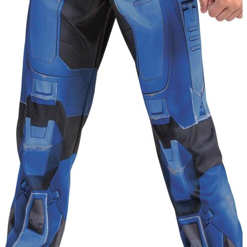 Size L/XL...Halo Spartan Costume, Official Halo Blue Full Spartan Armor Muscle Jumpsuit and Mask