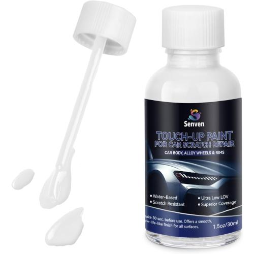Car White Paint Touch Up Cars Scratch Repair for Vehicles, Rim High-Gloss White Paint Pen 30ML Quick Drying Automotive Scratch Repair, Non-toxic 1.5 oz Easy to Use