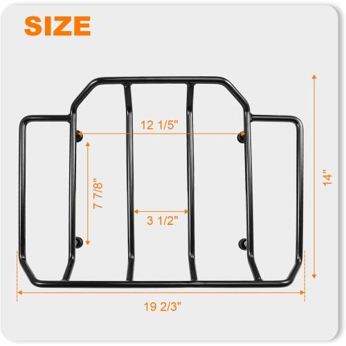 Motorcycles Air Wing Black Luggage Rack Carrier Trunk Top Rack Rail Mount Compatible with Harley Touring CVO Street Glide Electra Glide Road Glide Road King Ultra Limited 1984-2025