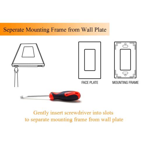 Cloudy Bay in Wall Dimmer Switch with Green Indicator,for LED Light/CFL/Incandescent,3-Way Single Pole Dimmable Slide,600 Watt max,Cover Plate Included,White,2 Pack