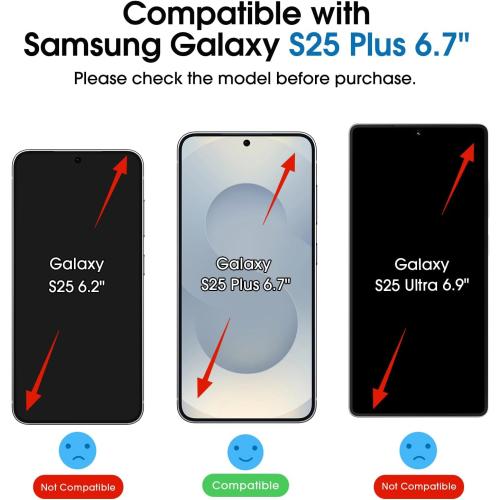 amFilm Auto-Alignment OneTouch for Samsung Galaxy S25 /S25 Plus 6.7 Privacy Screen Protector   Camera Lens Protector, Tempered Glass, 30 seconds Installation, Bubble Free, Privacy Protection 2 2 Pack