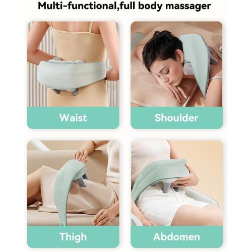 Snailax Cordless Neck Shoulder Massager with Heat, 4D Deep Tissue Kneading, Shiatsu Back Massager Pillow for Neck, Shoulder, Christmas Gifts for Men, Women