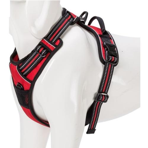 TRUE LOVE Adjustable No-Pull Dog Harness Reflective Pup Vest Harnesses Comfortable Control Brilliant Colors Truelove TLH5651(Red,M)