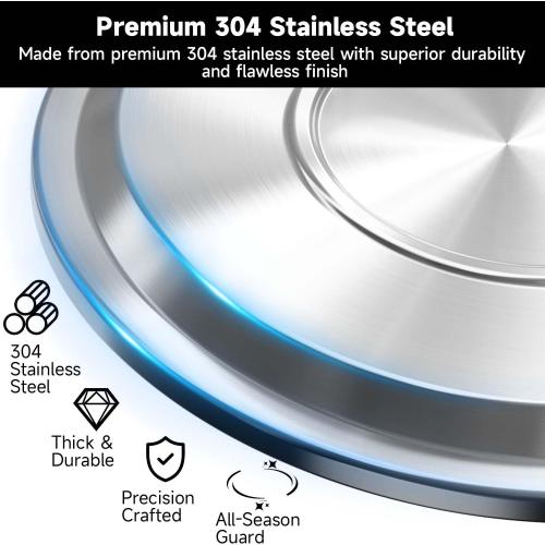 Fire Pit Lid for Solo Stove Yukon, 27 Inch Stainless Steel Cover for Solo Stove Yukon smokeless firepit- Weather-Resistant Solo Stove Accessories for Protection and Tabletop Use