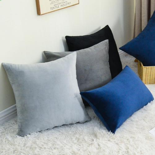 Throw Pillow Covers Decorative Velvet Set of 2 12x20 Inch Pillow Covers, Soft Black Lumbar Pillowcases for Couch Sofa Bed Living Room, Farmhouse Home Boho Decor, Accent Cushion Covers