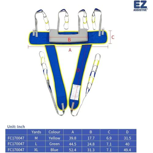 Ambulating Walk Sling for Patient Standing and Walking Training & Patient Lift Aid or Walking Aids Reusable and Washable (Extra Large)