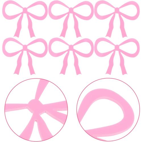 ABOOFAN 20pcs Acrylic Bow Wine Glass Charms Coquette Bow Drink Tags Bowknot Drink Markers for Birthday Party Decorations