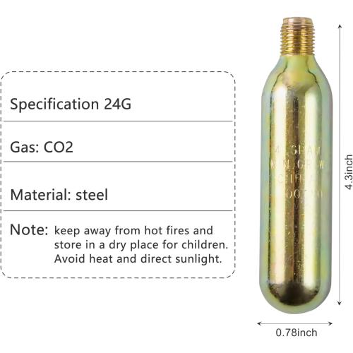 24 Gram CO2 Cartridge Life Jacket Rearming Kit, Auto/Manual PFD, Metal Cartridge for Life Jacket CO2 Cartridges.