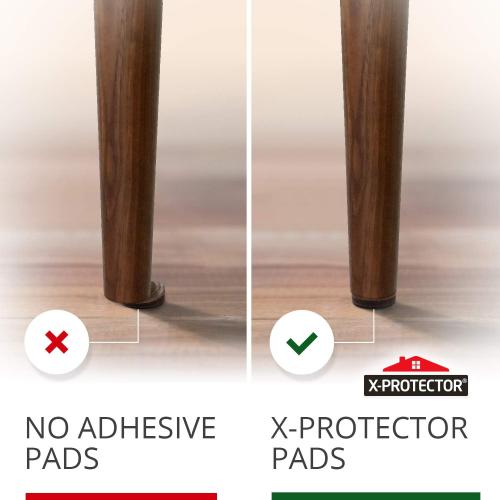 X-PROTECTOR Non Slip Furniture Pads - 8 pcs Premium Furniture Grippers 2! Self-Adhesive Rubber Feet Furniture Feet - Ideal Non Skid Furniture Pad Floor Protectors - Keep Furniture in Place!