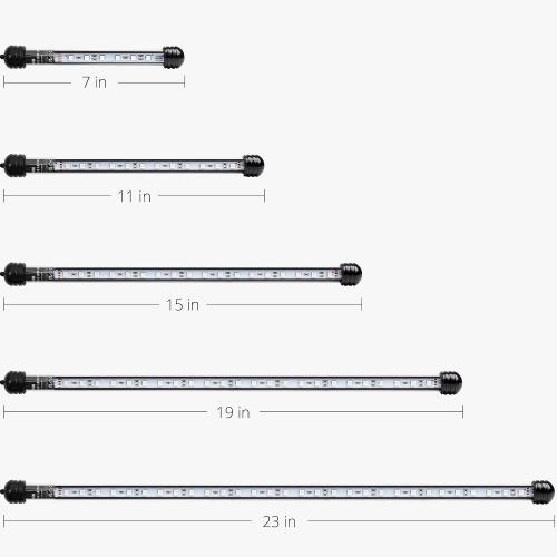NICREW LED Aquarium Light, 7 Inches Submersible Fish Tank Light, Waterproof Underwater Light with Multicolor Option