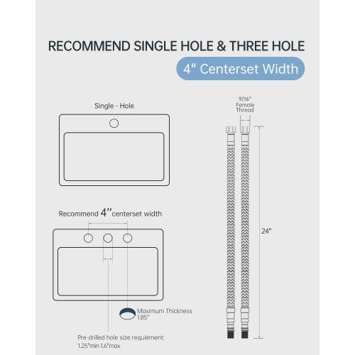 FRANSITON Waterfall Faucet Bathroom Faucet Single Handle One Hole Matte Black Finish Large Spout Lavatory Faucets (Matte Black)