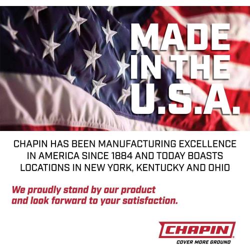 Chapin 20004 Pump Sprayer, 1-Gallon SureSpray Translucent Tank with an Easy Fill Funnel-Top Opening, Adjustable Cone Nozzle & 34 Long Reach Hose, Used for Fertilizer, Pesticides, Weeds & Pests