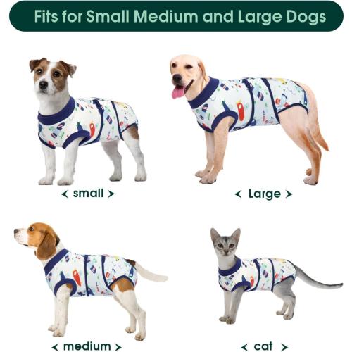 Size Small Kuoser Recovery Suit for Dogs Cats After Surgery, Professional Pet Recovery Shirt Dog Abdominal Wounds Bandages, Substitute E-Collar & Cone,Prevent Licking Dog Onesies Pet Surgery Recovery Suit
