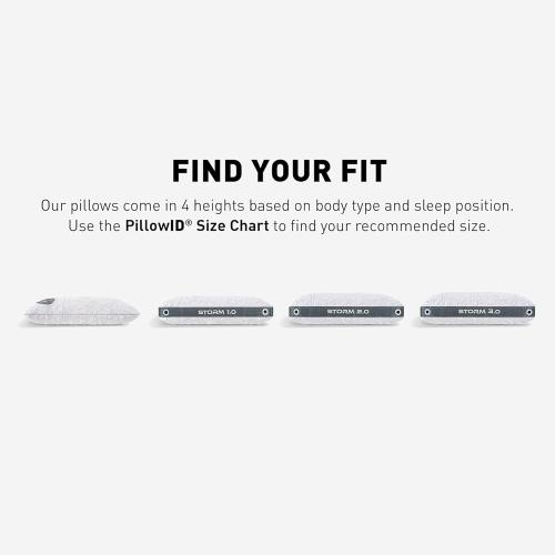 Bedgear Storm Performance Pillow – 2.0 - Cooling Bed Pillow for Hot Sleepers - Medium Firmness Pillow for All Sleep Positions, Washable & Removable Cover - 20 W x 26 L x 5.75 H
