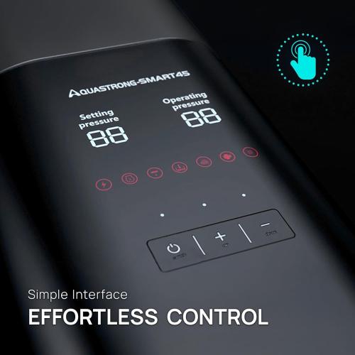 Aquastrong Whole House Water Pressure Booster Pump 80 PSI, 115V Automatic Variable Speed, Constant Pressure, Integrated Design, Self-Priming, for Home, Apartment, Shower, Garden, Shallow Well,Smart 45