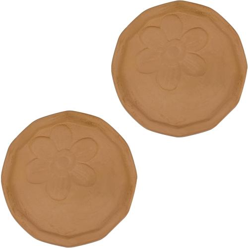 Brown Sugar Keeper Terra Cotta Brown Sugar Saver Brown Sugar Softener Natural Clay Moisture Absorber for Foods and Spices 2 Pack (Flower)