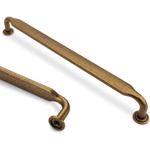 10 Pack 7-1/2 Inch Cabinet Pulls Antique Brass Kitchen Cabinet Handles Zinc Alloy Drawer Pulls Solid Cabinet Hardware