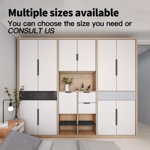 5 Pack Edge Black Hidden Drawer Door Cabinet Handle Aluminum Alloy Finger Bar Pull Concealed Furniture Hardware Back Mount Dresser Handles for Kitchen Bathroom 600mm(23.6 Inch)