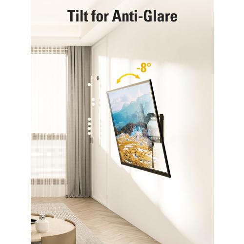 Mounting Dream TV Wall Mount for Most 37-75 Inch TVs, Universal Tilt TV Mount Fit 16, 18, 24 Stud with Loading Capacity 132lbs, Max Vesa 600 x 400mm, Low Profile Flat Wall Mount TV Bracket