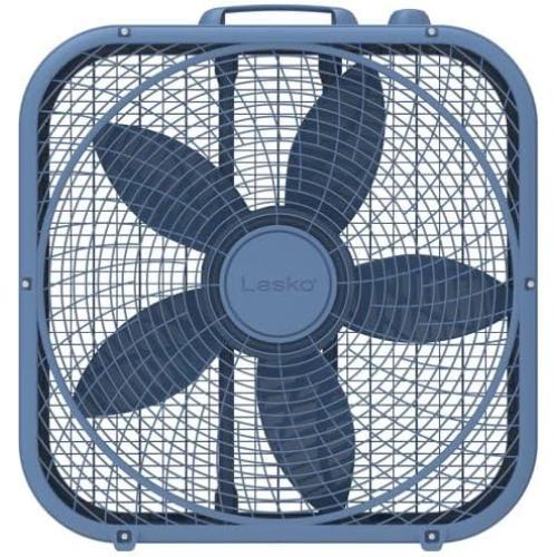 Laskoo Cool Colors 20 3-Speed Energy Efficient Box Fan, Laguna Blue, B20312