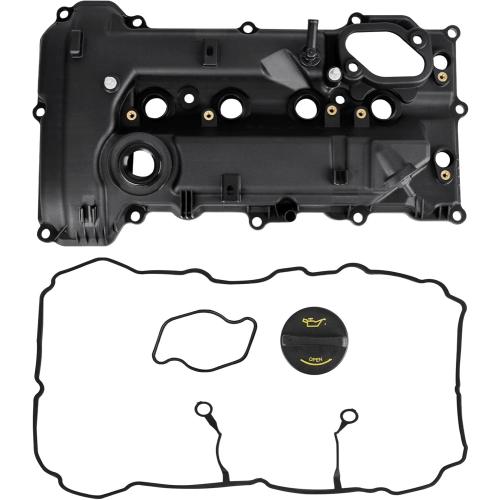 224102E210 Engine Valve Cover with Gasket, Cap Compatible with 2014-2016 Elantra, 2014-2020 Elantra GT, 2014-2020 Tucson, Kia 2014-2018 Forte Forte5, 2014-2016 Forte Koup, 2014-2019 Soul, 2.0L
