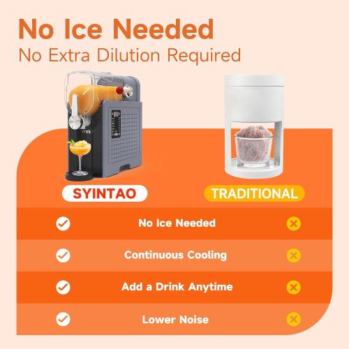 Slushie Machine for Home, Soft Serve Ice Cream Machine, 88oz Vessel Slushy Machine with 6 Preset Programs, Frozen Drink Maker for Slush, Margaritas, Smoothie, Frappés, Milkshakes, and More