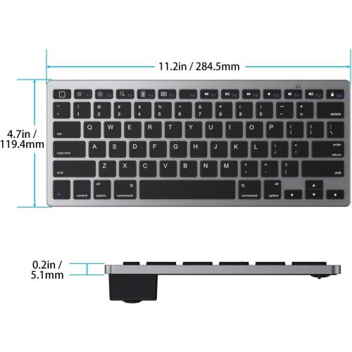 OMOTON Bluetooth Keyboard for iPad 10th Generation 9th, 8th, 7th, iPad Pro 13/12.9/11 inch, iPad Air/Mini, Wireless Keyboard for Bluetooth Enabled Devices