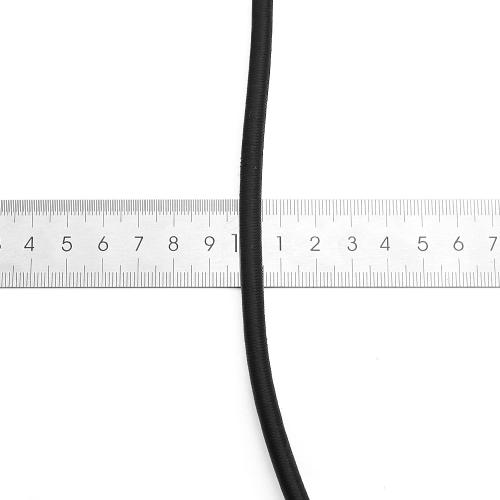 Baiann 3/16 Inch Elastic Cord Shock Marine Grade Black 30FT Bungee Stretch for DIY Projects, Tie Downs - UV and Weather Resistant, Long-Lasting Stretch Round Elastic String