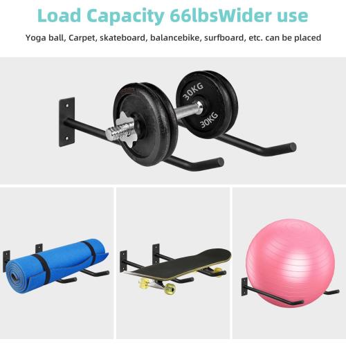 Metal Exercise Ball Holder Wall Mount(Set of 2),Black Yoga Ball Stand Holder,Stability Ball Holder for Yoga Balls in Home Gym or Studio