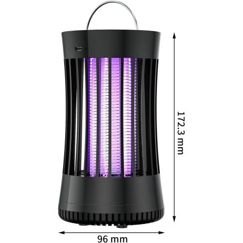 (WHITE )AICase Portable USB Electronic Rechargeable Mosquito Killer Lamp/Bug Zapper for Summer Trip,Outdoor Camping,Patio,Home and Garden,Trap Indoor,Moth Trap/Bug Killer/Mosquito Killer Light(white)