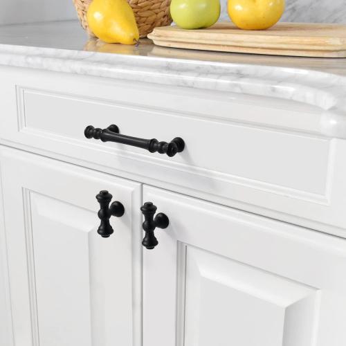 Asidrama 10 Pack 3.75 Inch(96mm) Matte Black Kitchen Cabinet Handles, Cabinet Pulls Kitchen Cabinet Hardware for Cupboard Drawer Pulls