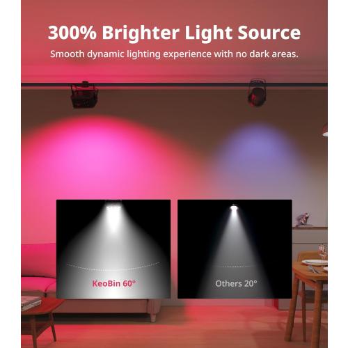 12x12W RGBWA UV LED Par Lights, 8-Hr Battery Powered Uplights with DMX512/APP/Remote Control, Stage Lighting for DJ Shows, Studio, Party, Indoor Events