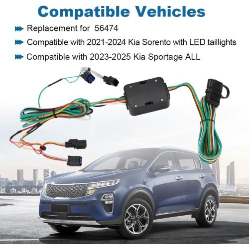4-Pin Trailer Wiring Harness Compatible with 2023-2025 Kia Sportage 56474