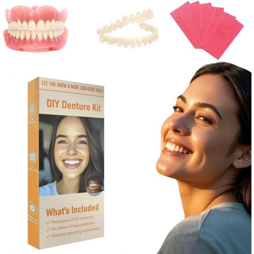 Denture Do it Yourself Full Set of Top and Bottom Fake Teeth to Create Your Perfect Smile at Home-QQ3