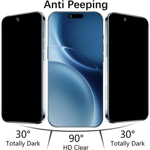 MAYtobe 2-Pack Privacy Screen Protector for iPhone Air Tempered Glass