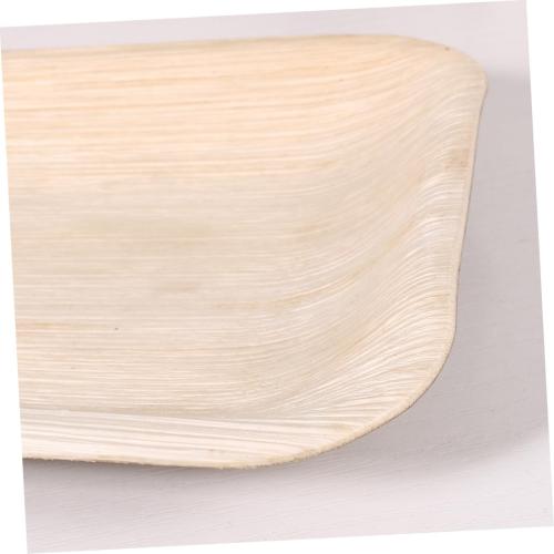 Palm Leaf Disposable Plates 5pcs 8-inch Square Biodegradable Party Wooden Cake Dessert Tableware Supplies for Catering and Events