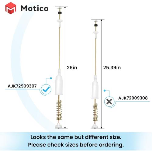 26inch AJK72909307 4902EA1002E Washer Suspension Rods Compatible with Kenmore 796.31512210 796.31512211/ LG WT4970CW WT5070CW WT5170HV, Replaces PD00026805 TAW35618213 AP5736587 2758534 PS8737438