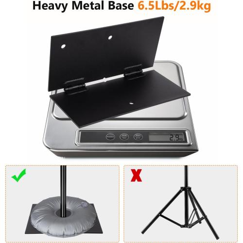 Pipe and Drape Photography Backdrop Stand Kit Adjustable Photo Background Stand 10ft x 6.5ft with Metal Base for Parties Weddings Birthday Party Events Photo Booth